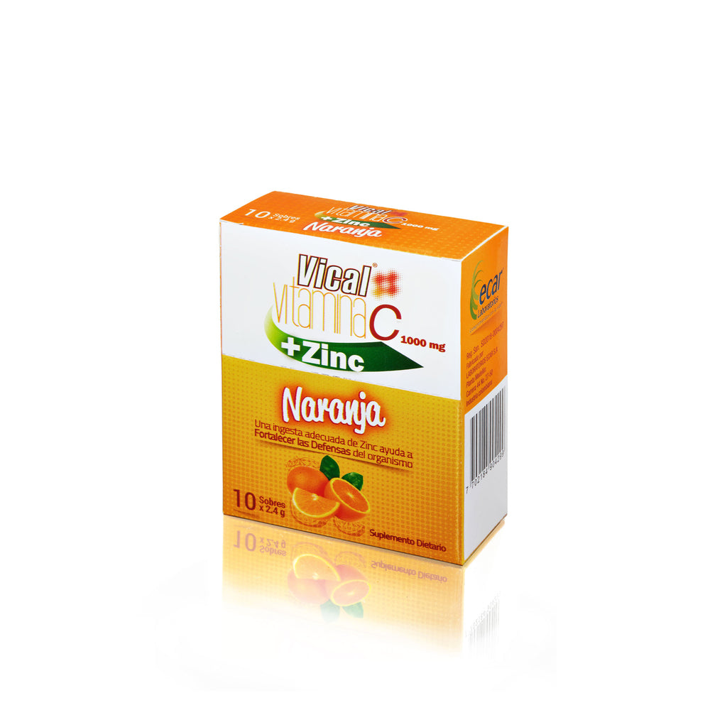 Vical Vit C+Zinc Naranja 2.4Gr 10 Sbs