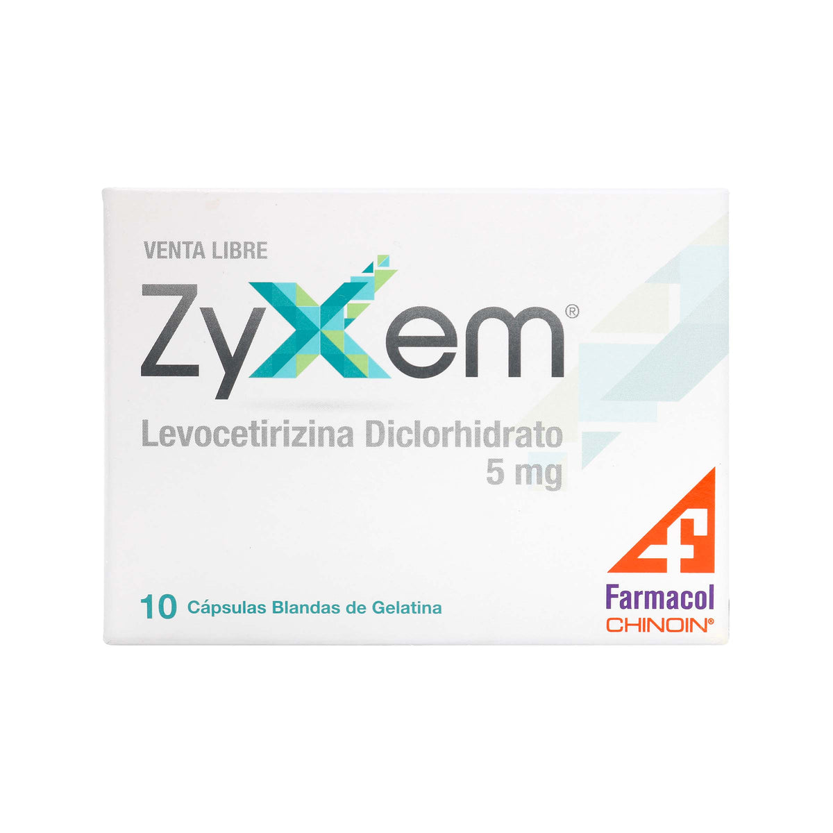 Zyxem 5MG 10 Caps Blandas