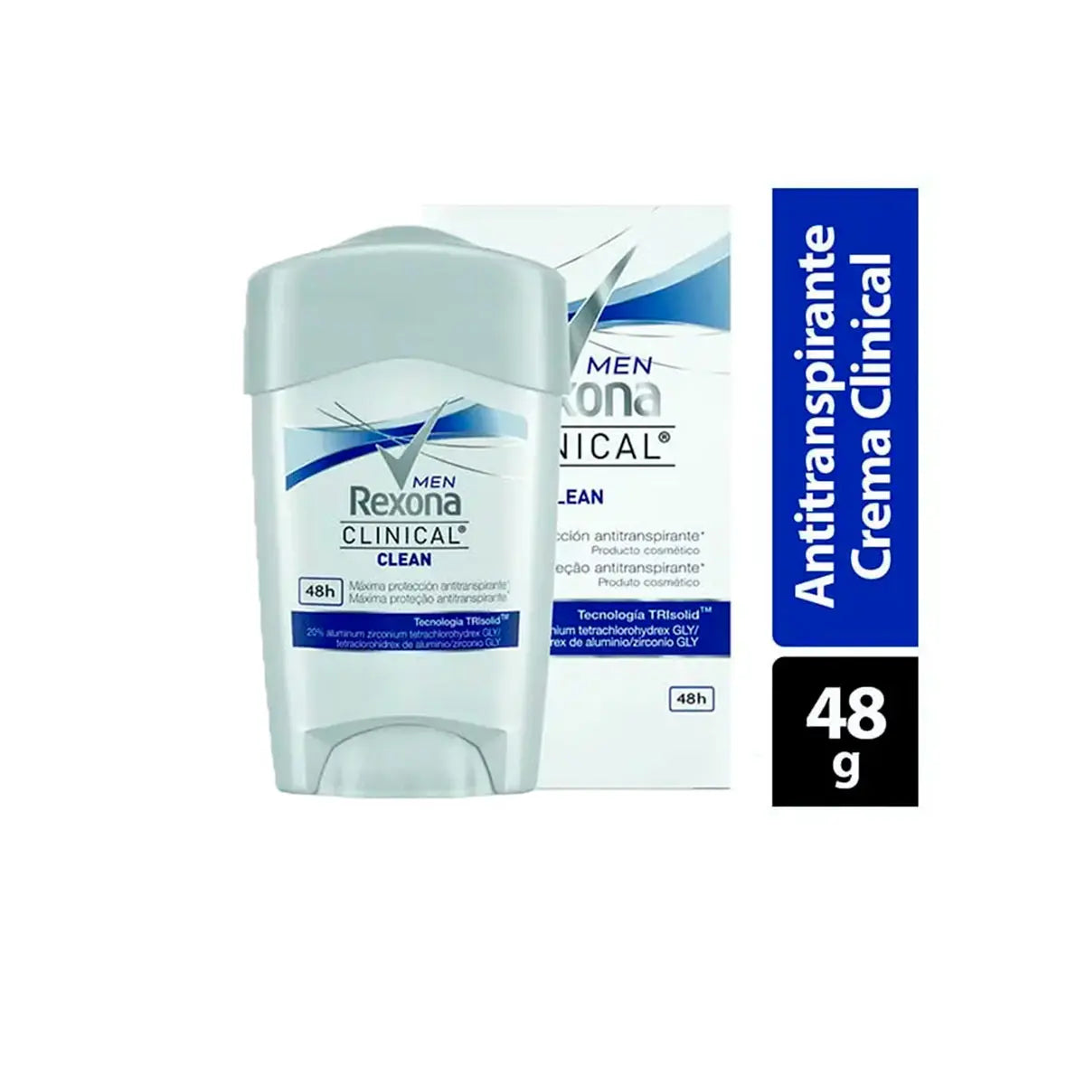 Desodorante rexona Clindamicina Crema Clean Men 48 gr H