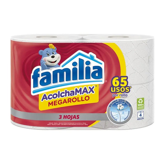 Pap.hig.familia Megarollo 4 Paq.12 Unidades