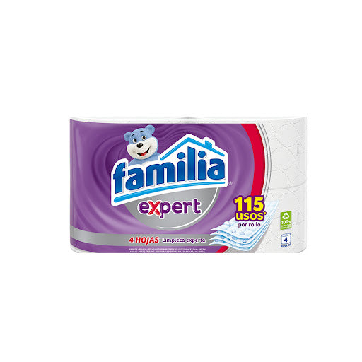 Papel Hig Familia Expert 6 Paq 4 Rollos