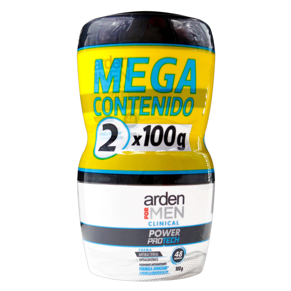 2 Desodorantes Arden For Men Crema Clinical Protección 100 Gramos
