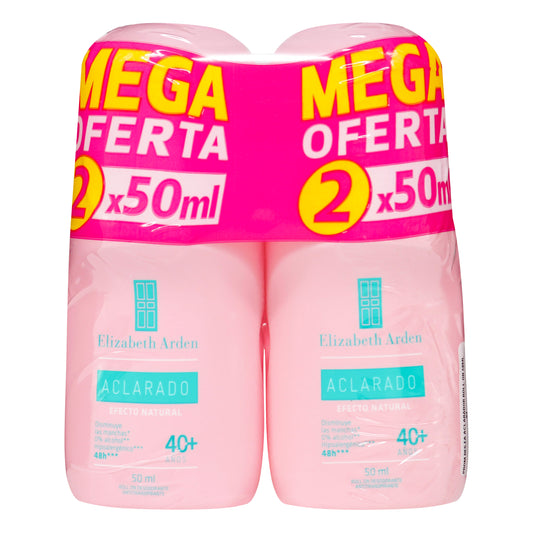 2 Desodorantes Elizabeth Arden Aclarador Roll-On 50 Mililitros