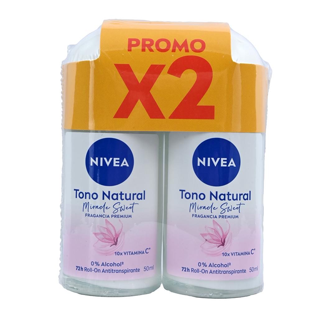 2 Dte Nivea Rollon T.nat Mira Sweet 50ML