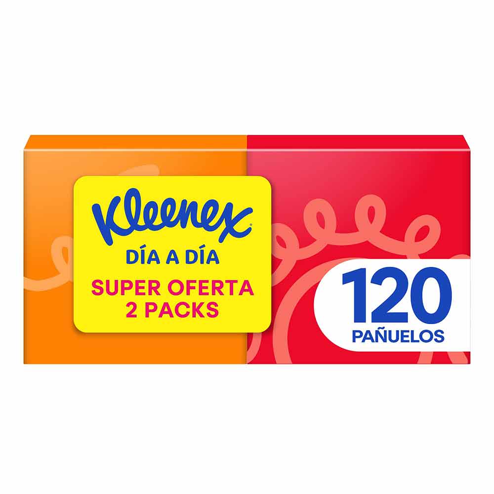 2 Pañuelos Kleenex Cubo 60 Unidades