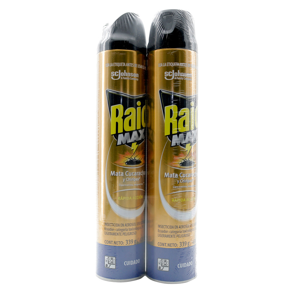 2 Raid Max Aerosol 400 ML