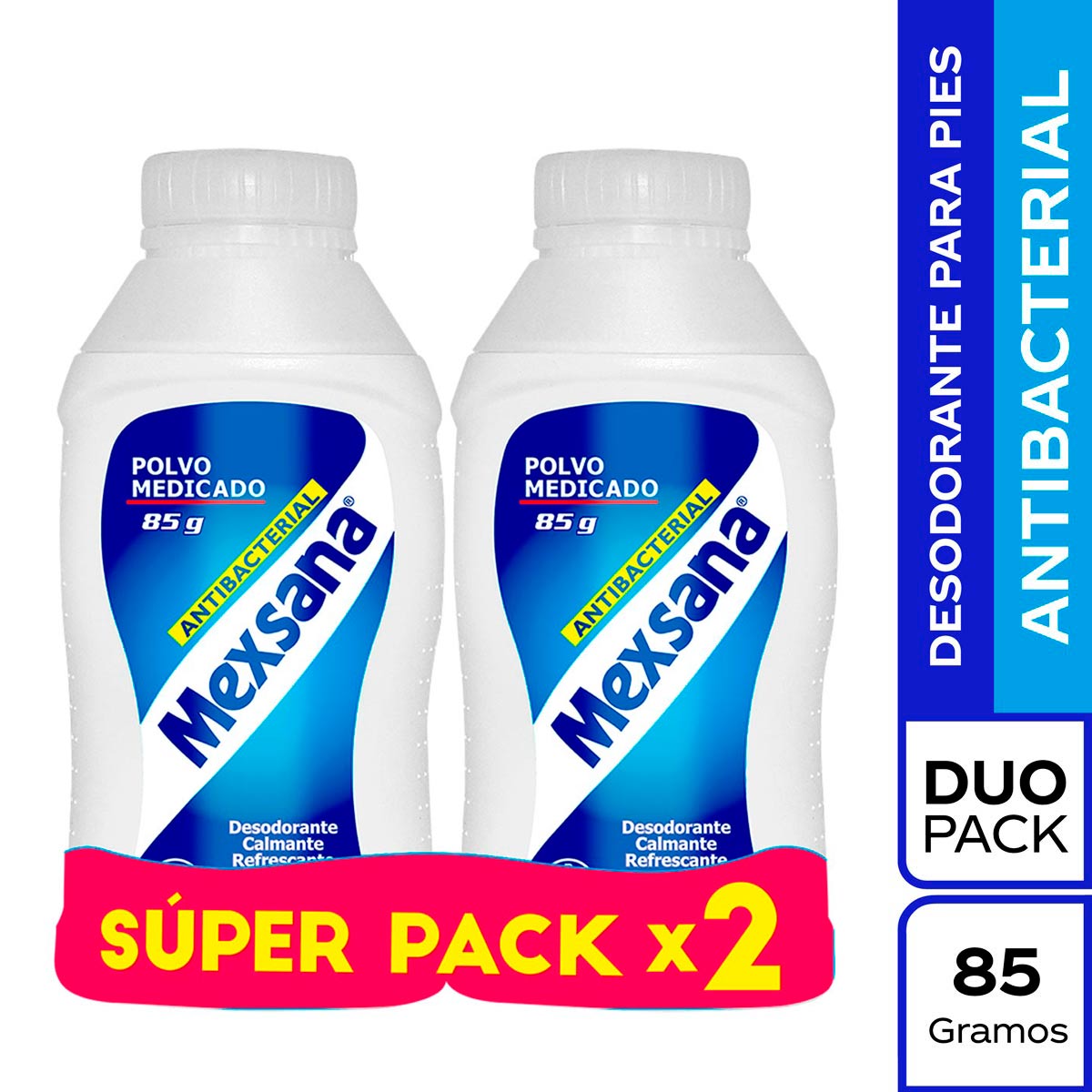 2 Talcos Mexsana 85 Gramos Superpack