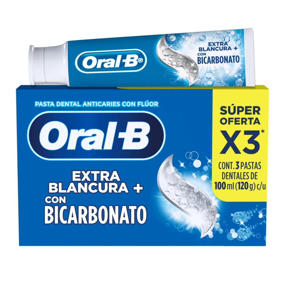 3 Cre Den Oral-B Ext Blanc 100ML Pac Fam