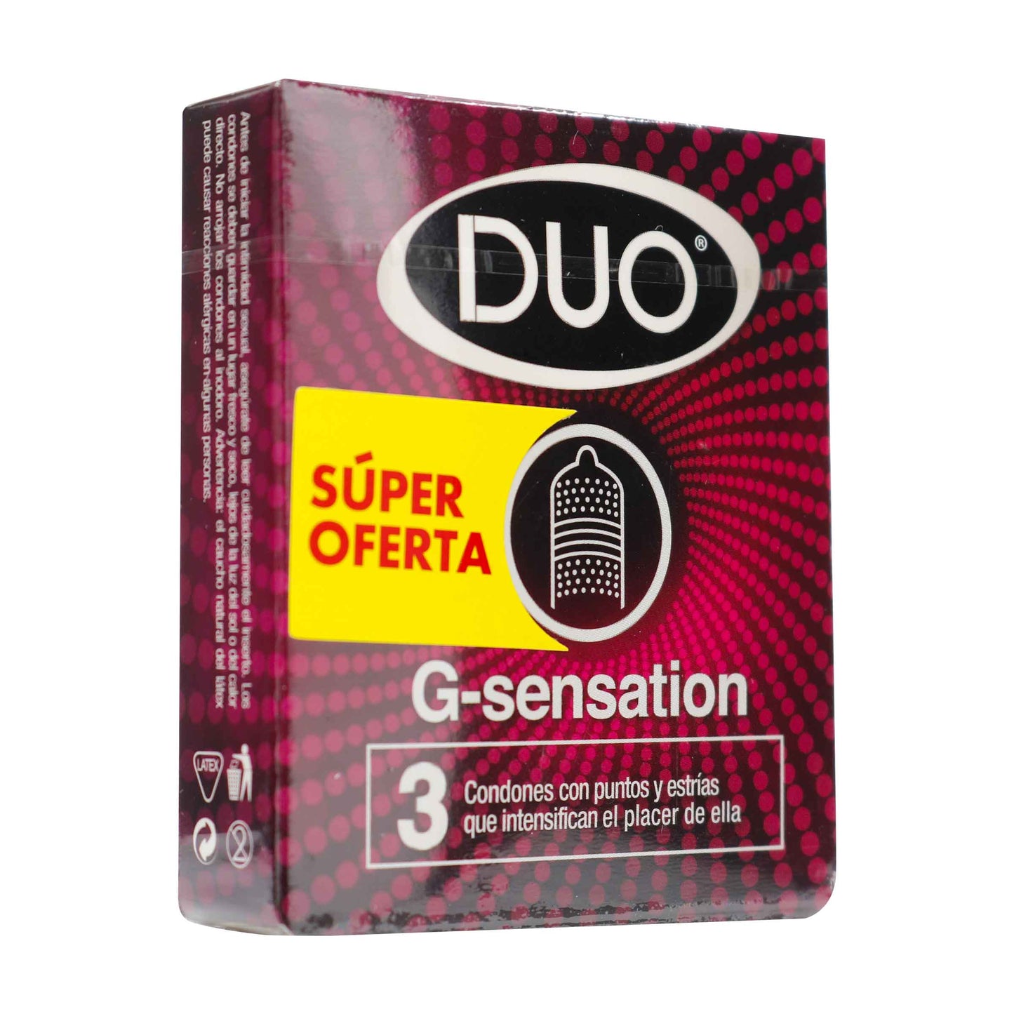 Preservativo.DUO g Sensation 3 Uds S.o