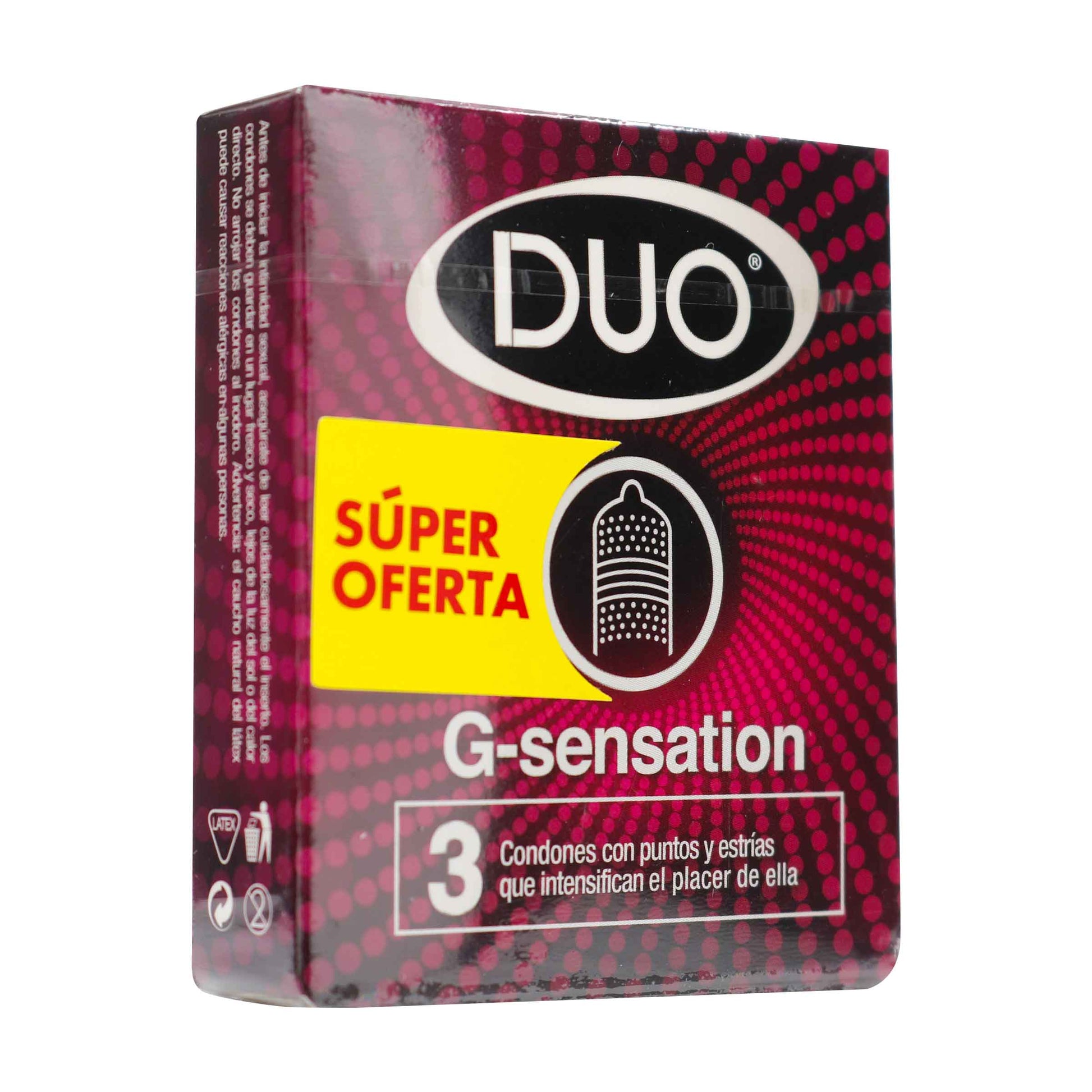 Preservativo.DUO g Sensation 3 Uds S.o