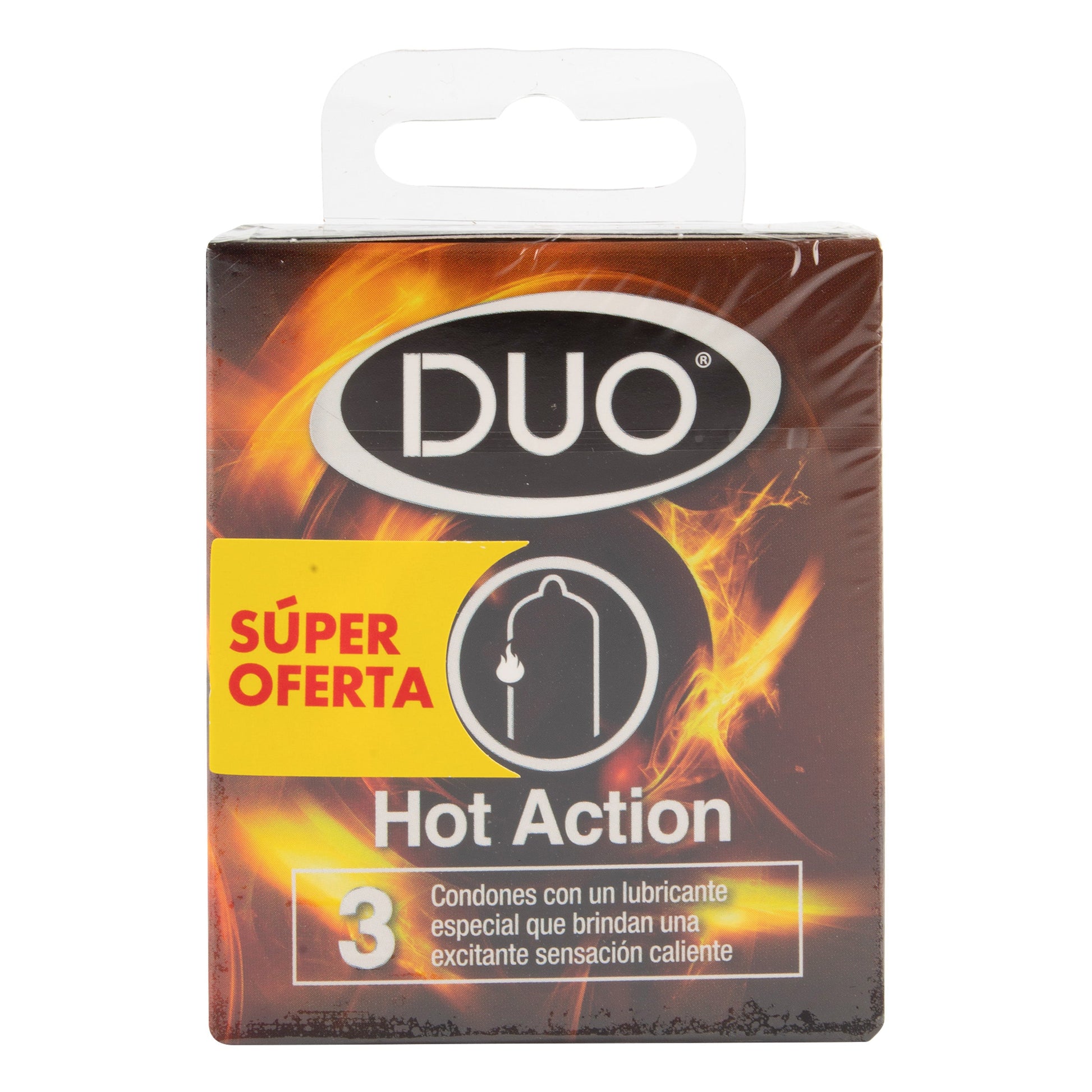Preservativo.DUO Hot Action 3 Uds S.o