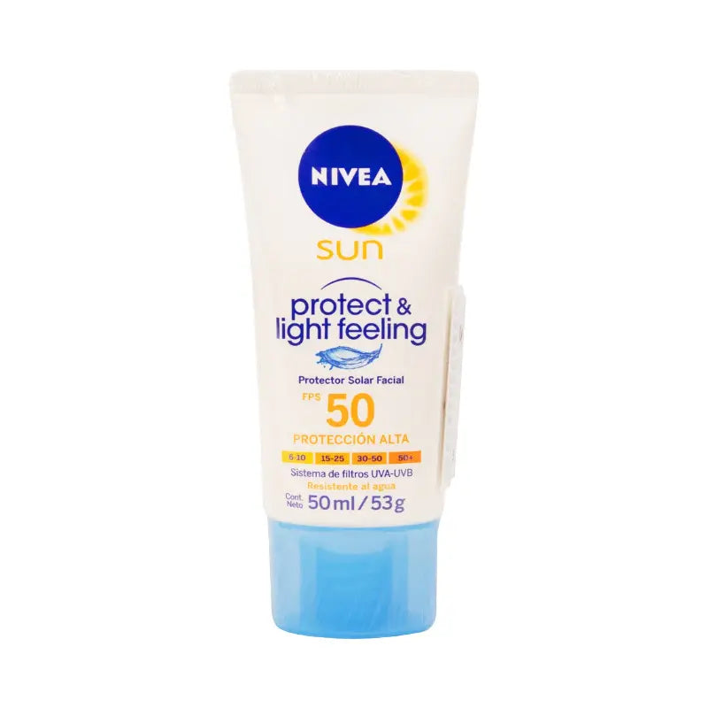 Bloqueador.NIVEA Sun Facial Fps50 Light 50 ml