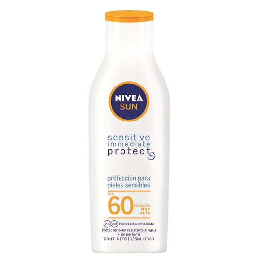 Bloqueador Nivea Sun Fps 60 Ultra Sensible 125 Mililitros