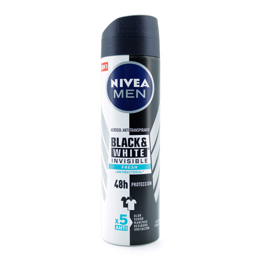 Desodorante Nivea Spray Black White Fresh 150ML Hombre