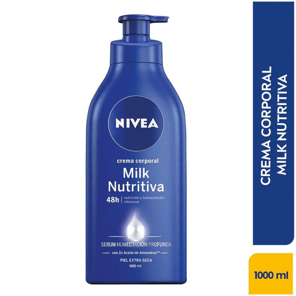 Crema.CORP.NIVEA Leche Piel Ex.seca 1000ml
