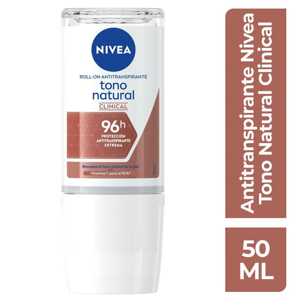 Desodorante nivea Rollon Clin.tono Natural 50 ml