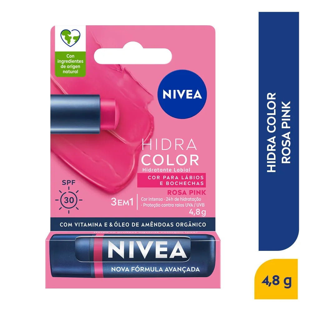 Labial Nivea Hidratante Colirio Rosado