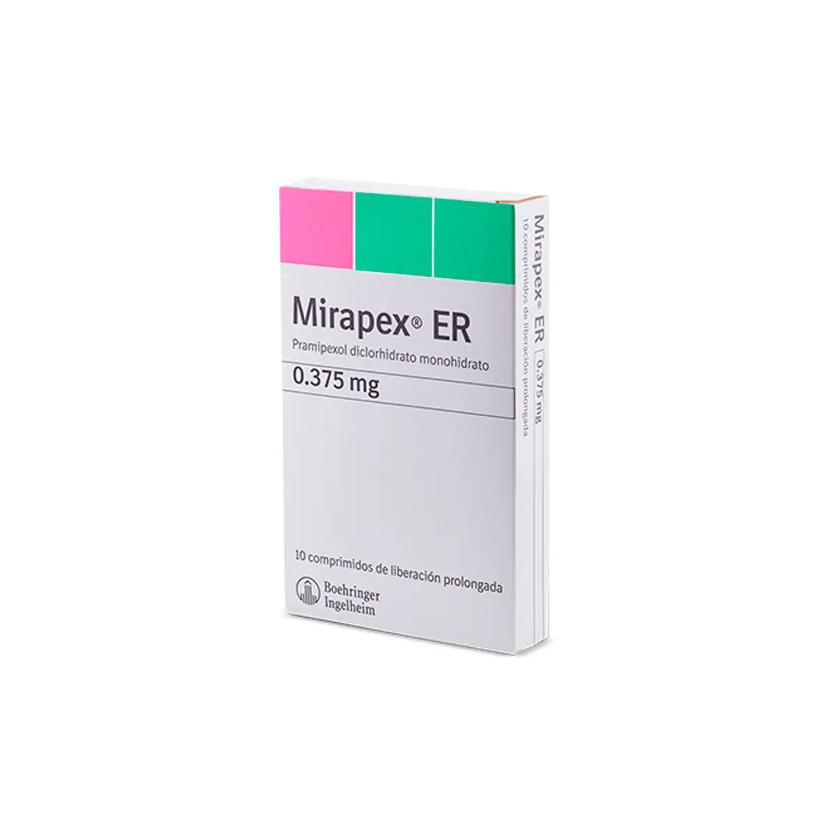 Mirapex Er 0.375 mg 10 Tabletas