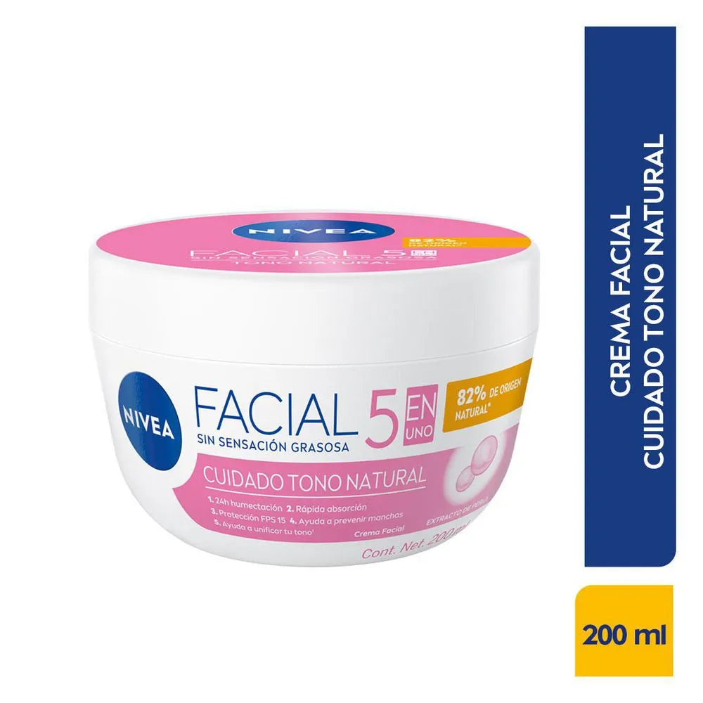 Crema Nivea Facial Cuidado To.nat.200 ml