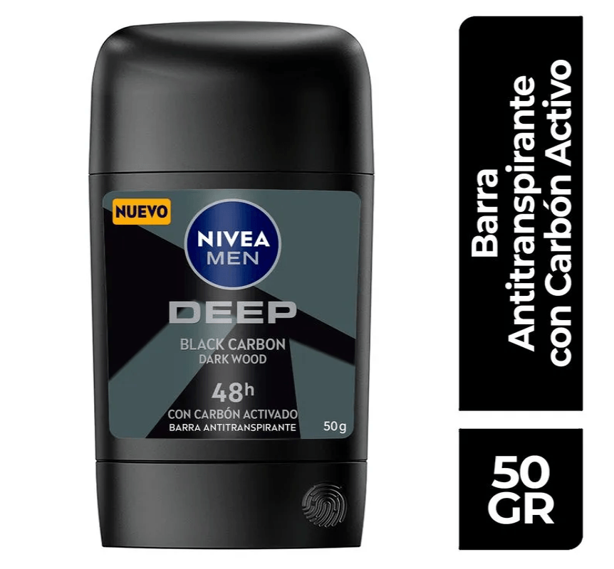 Desodorante nivea Barra Deep Black Carbon 50 g