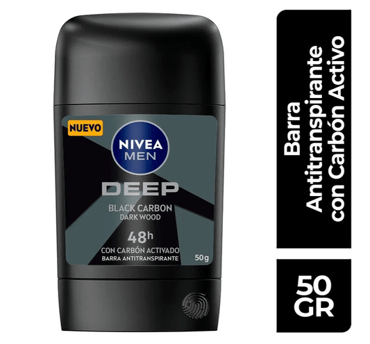 Desodorante nivea Barra Deep Black Carbon 50 g