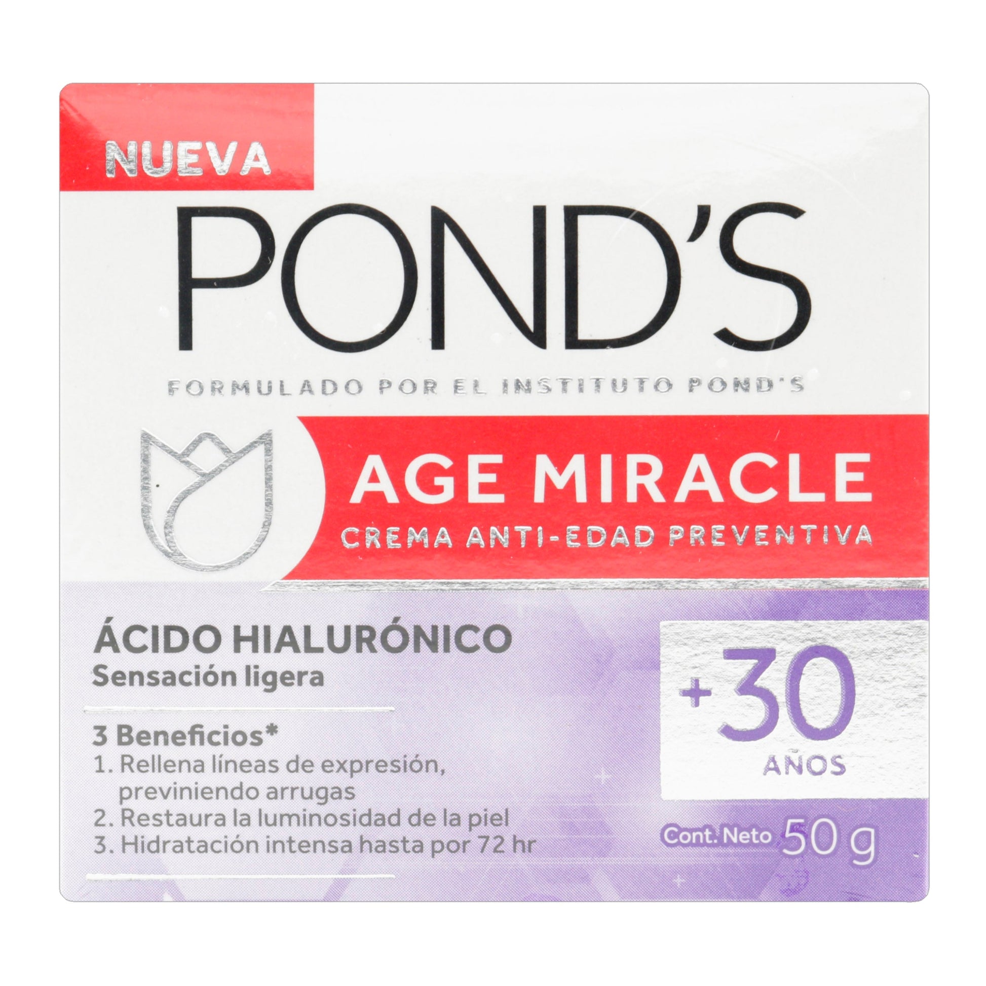 Crema Ponds Age Miracle Hialuron Dia 50gr