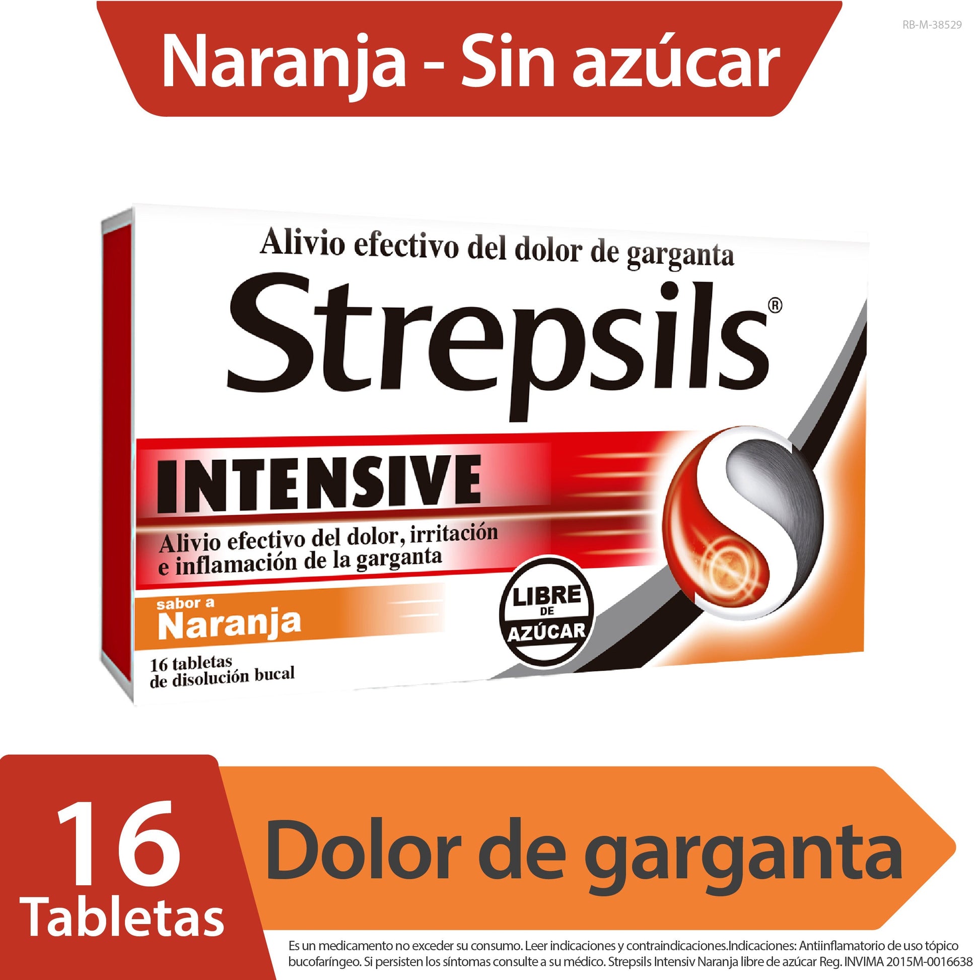 Strepsils Int. Naranja 16 Tableta