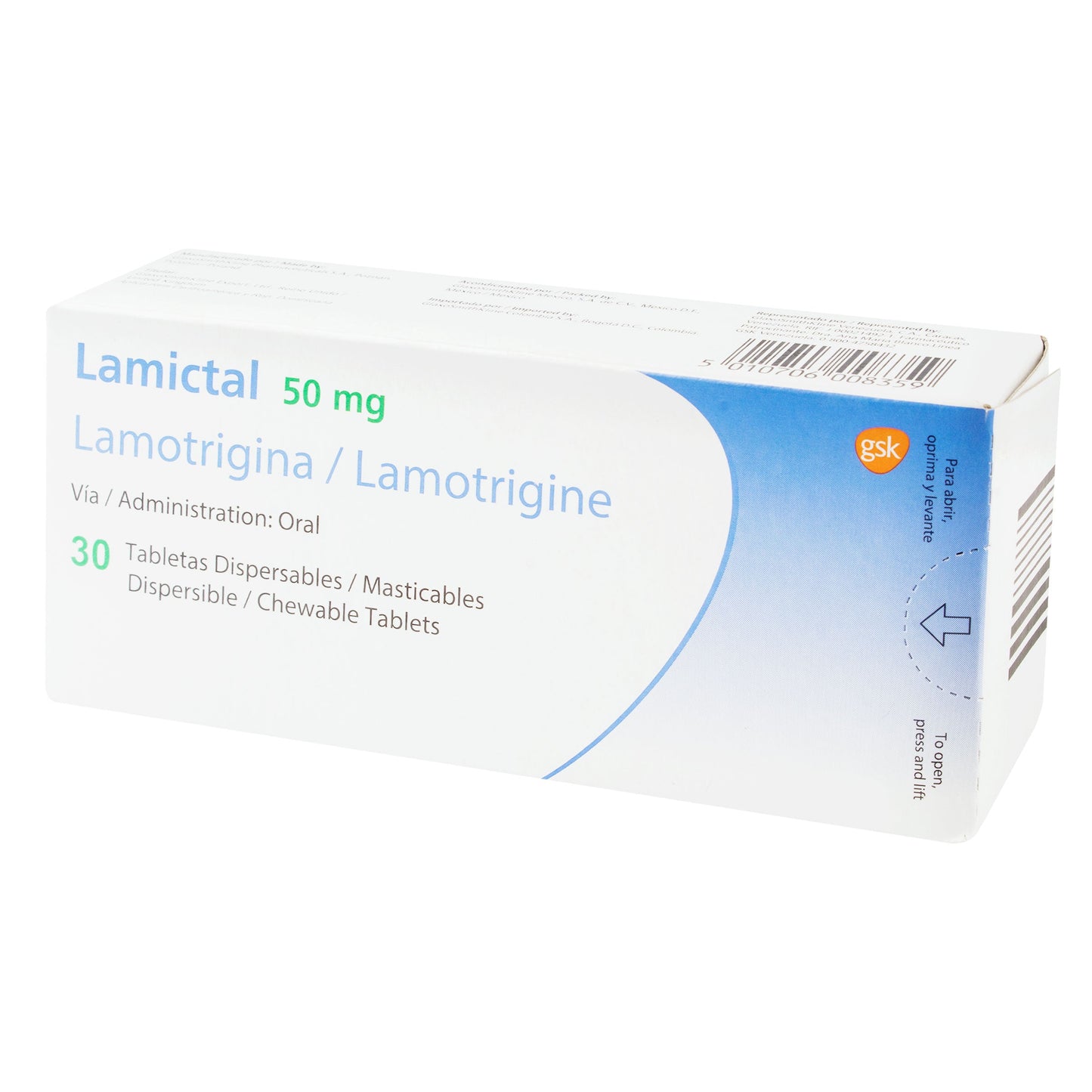 Lamictal Dispersable 50 mg 30 Tabletas