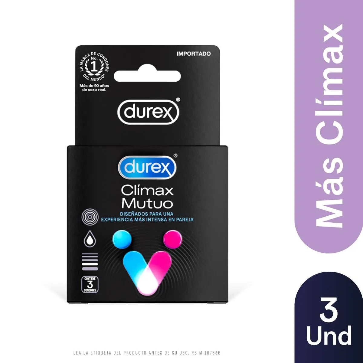 Preservativo.DUREX Clima Mutuo 3 Uds