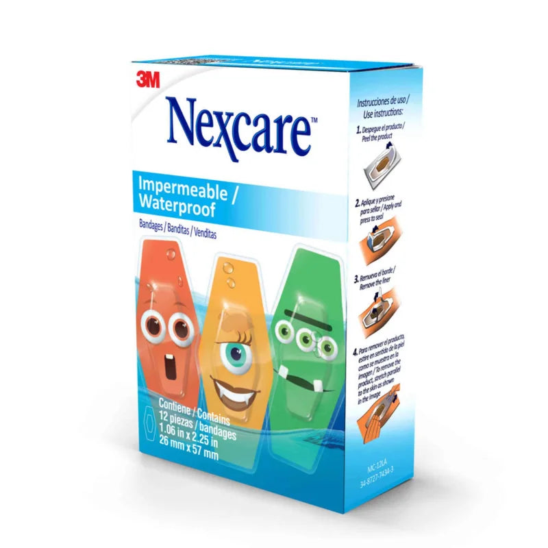 Banditas Nexcare Monstros Impermeables 12 Und