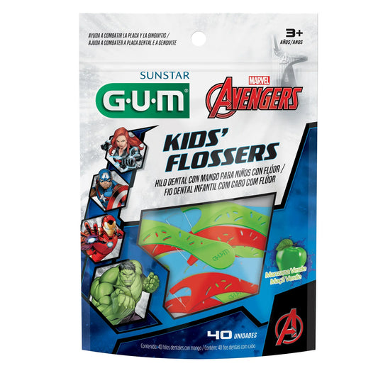 Hilo Dental gUM Flosser Avengers 40 Unidad