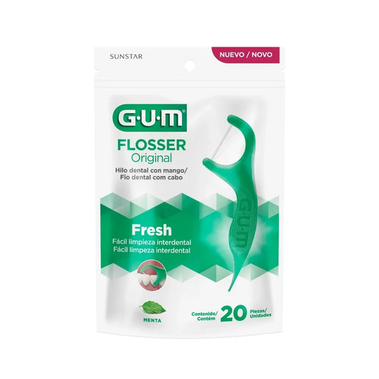 Hilo Dental gUM Flosser Menta 20 Unidad