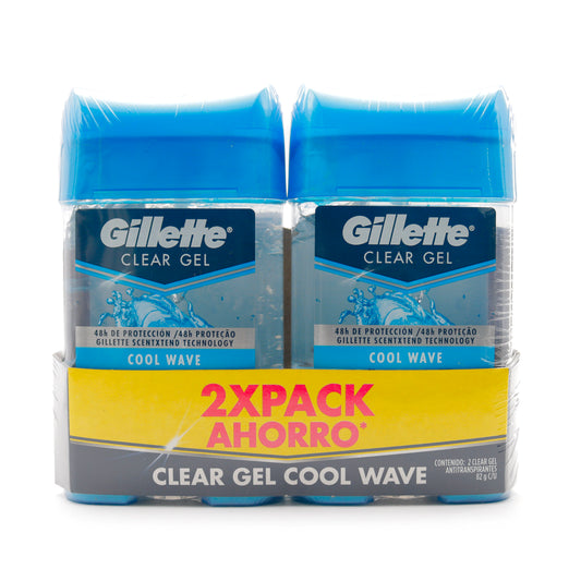 2 Desodorantes Gillette Gel Cool Wave 82 Gr