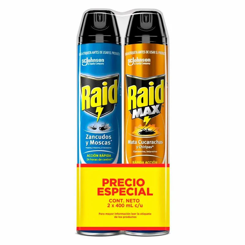 Raid Elim Vol 400ml+raid Max 400ml P.e
