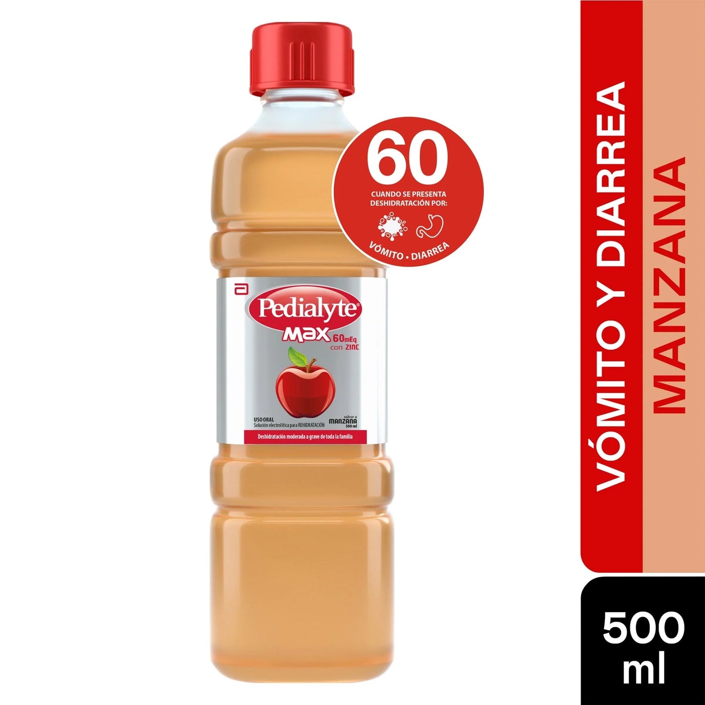 Pedialyte Con Zinc 60 Manzana 500 ml