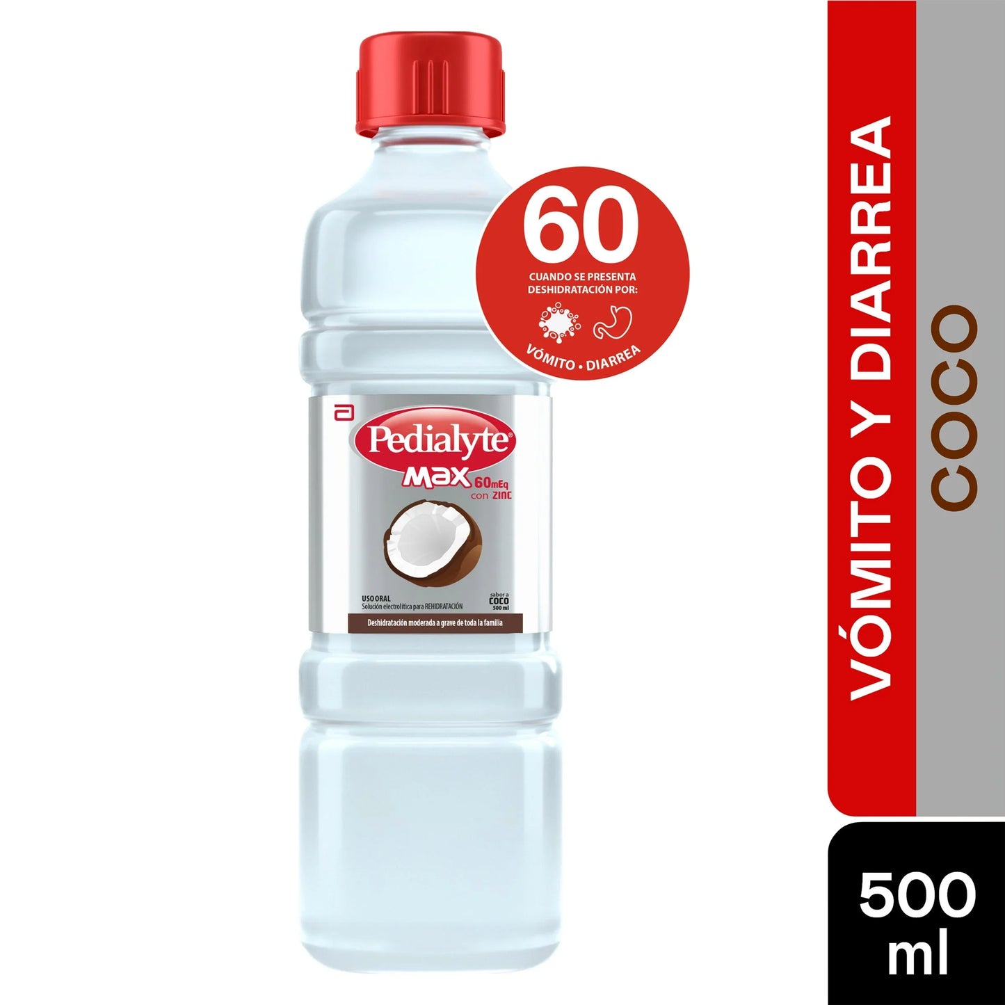Pedialyte Max Con Zin 60 Coco 500ml