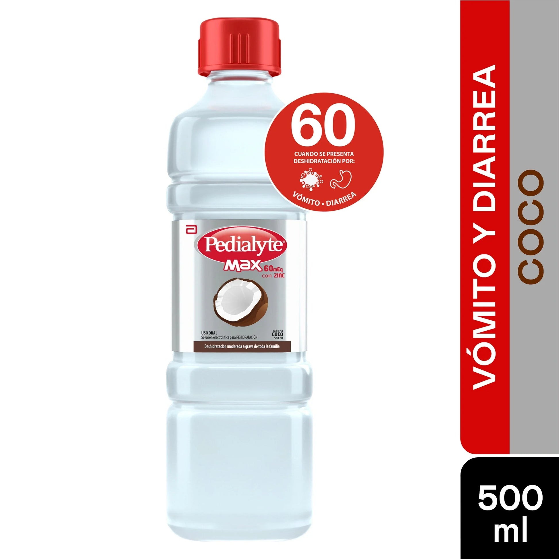 Pedialyte Max Con Zin 60 Coco 500ml