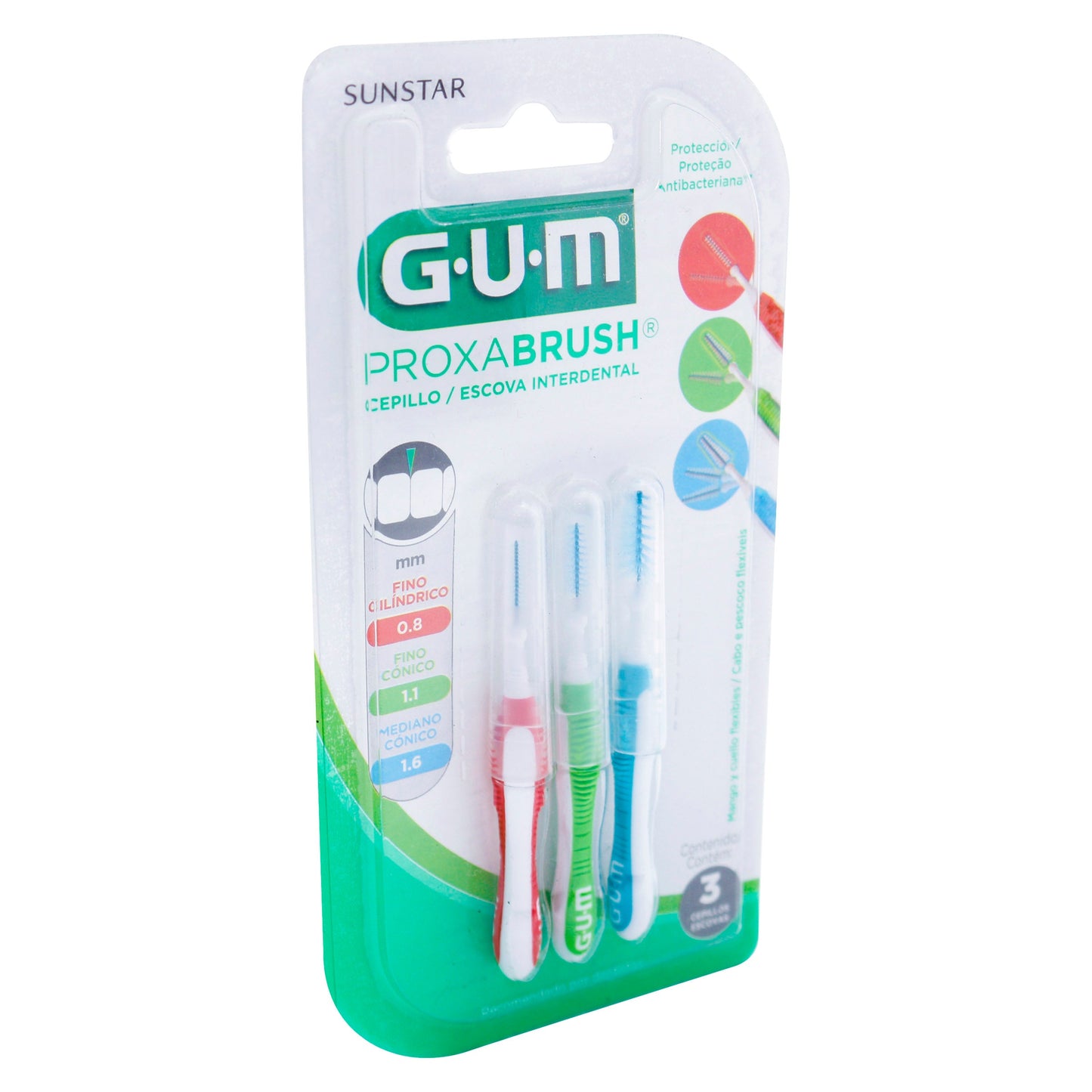 CepilloINTERDENTAL Manual 0.8mm-1.1mm-1.6mm