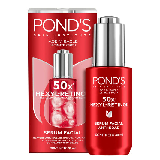 Crema Ponds Age Miracle Hexyl Retinol Serum Facial 30 Mililitros