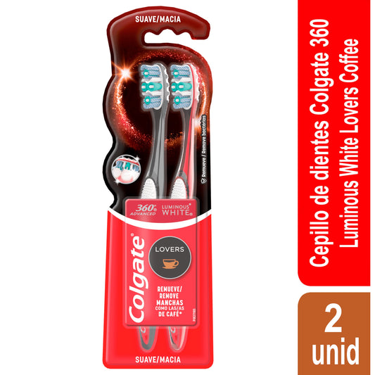 2 Cep.colgate Luminous White Lovers Cafeína