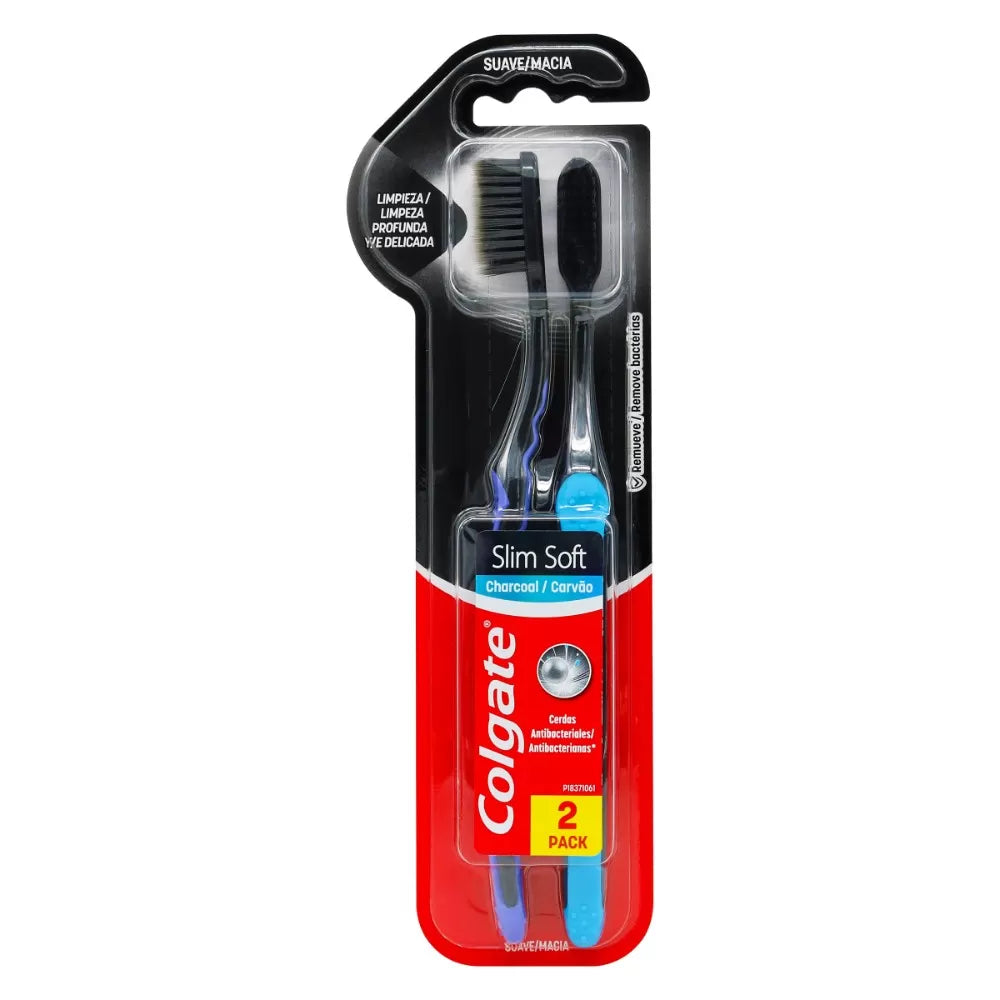 2 Cep.colgate Slim Soft Carbon Activado