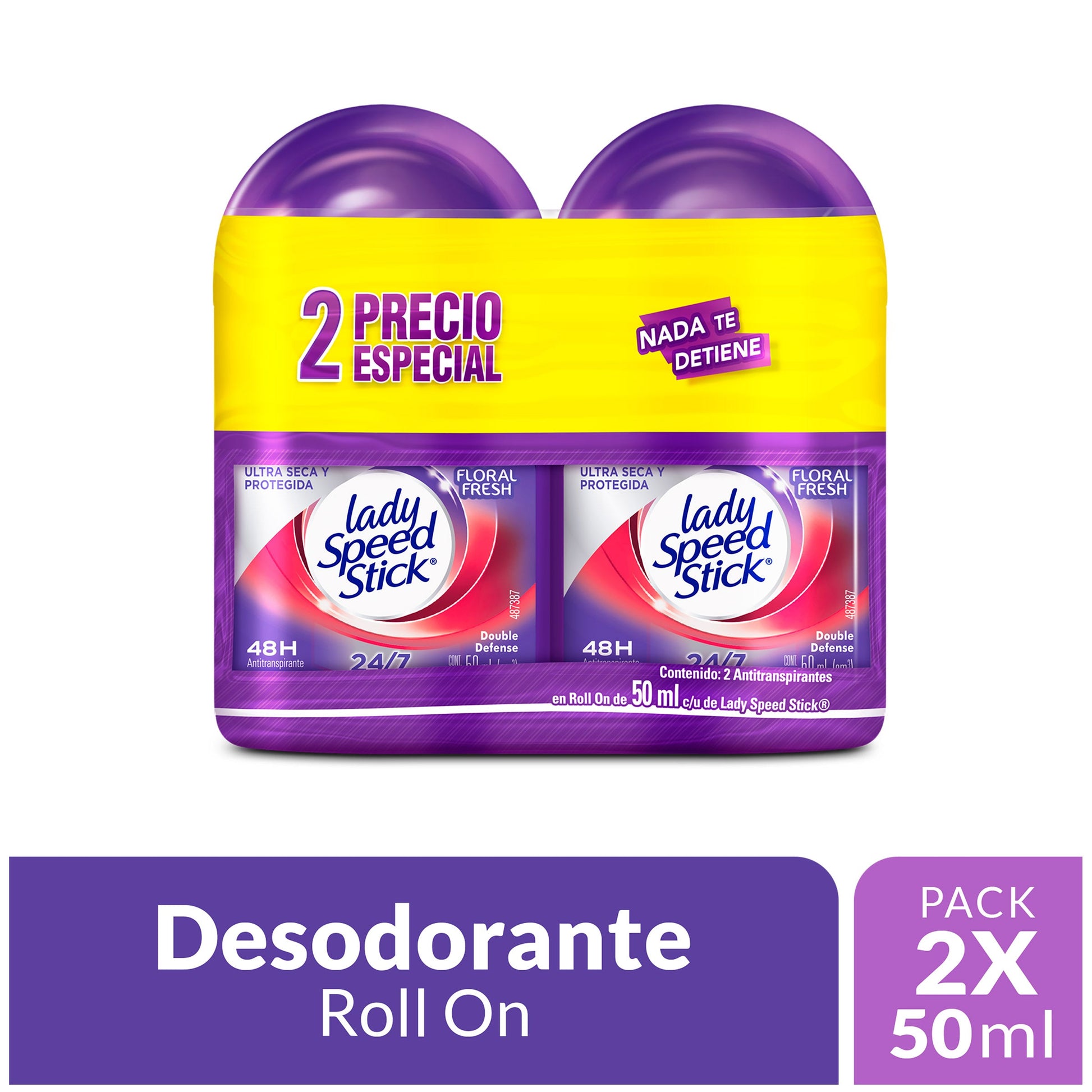 2 Desodorante   Lady Rol.do.def.flo.fresh 50ml P.e