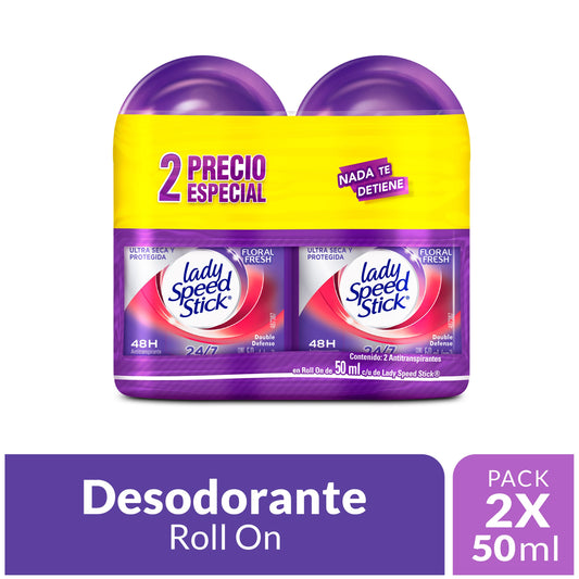 2 Desodorante   Lady Rol.do.def.flo.fresh 50ml P.e