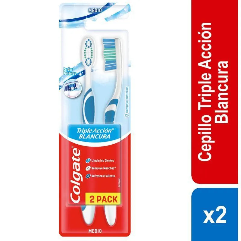 2 Cep.colgate Triple Accion Blancura Pac