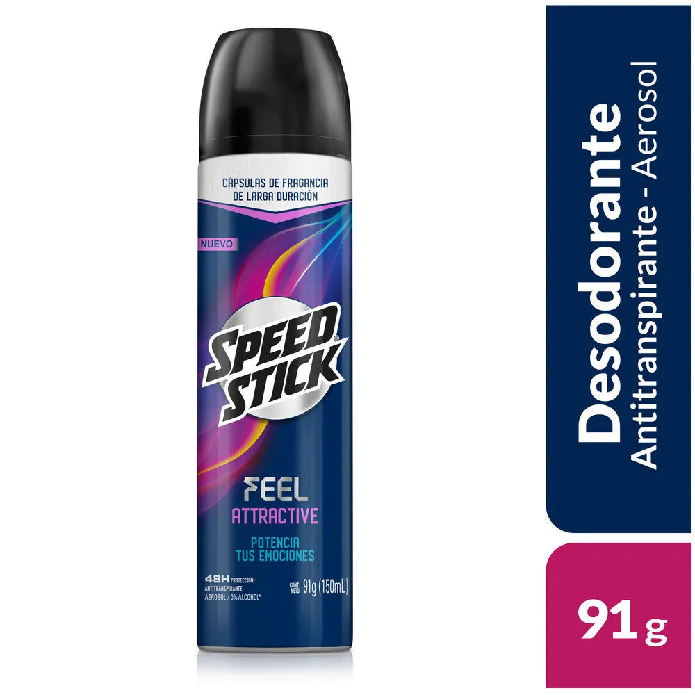 Desodorante   Men.spe.stick Feel Attra Aerosol 91grs