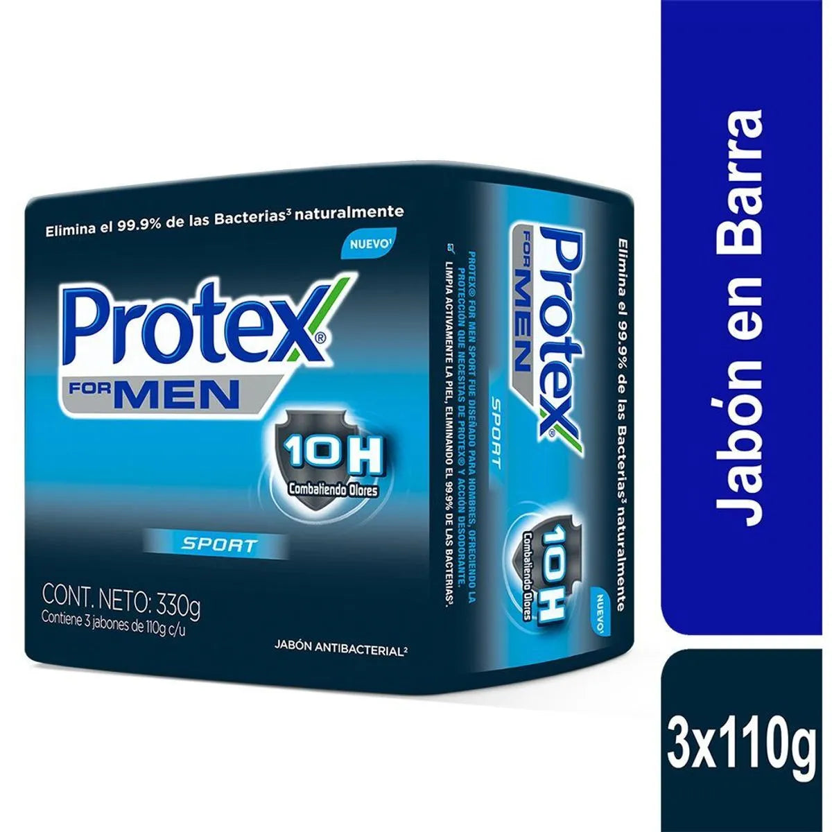3 JabónES ProtectorX Men Sport 110 gr