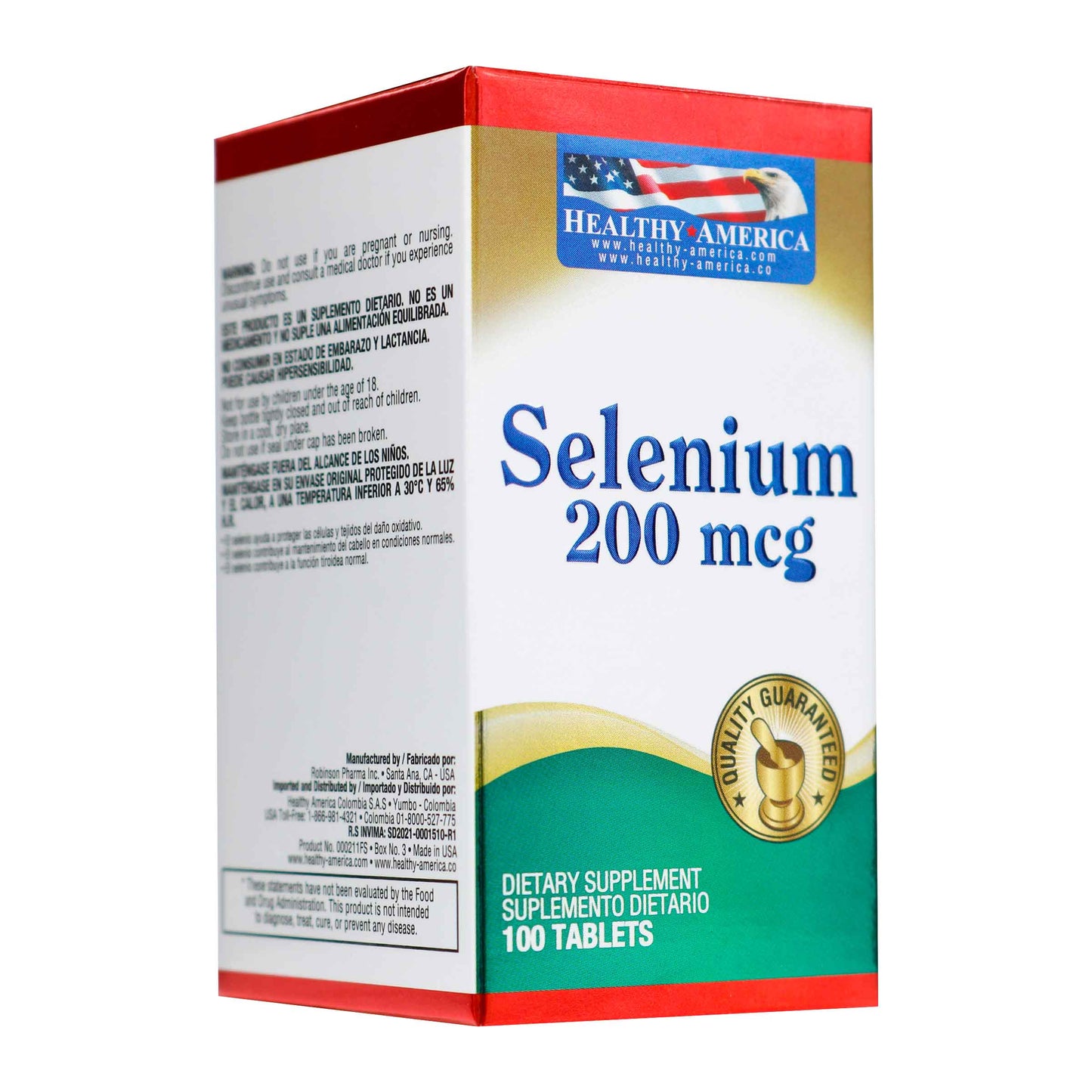 Selenium 200mcg Healthy America 100tab