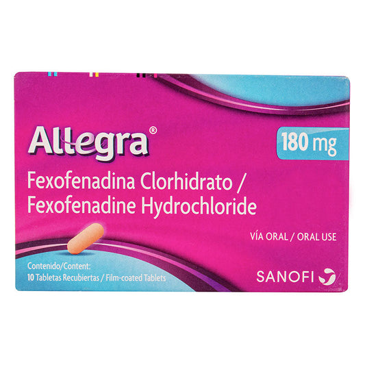 Allegra 180 mg 10 Tabletas (m) (a)