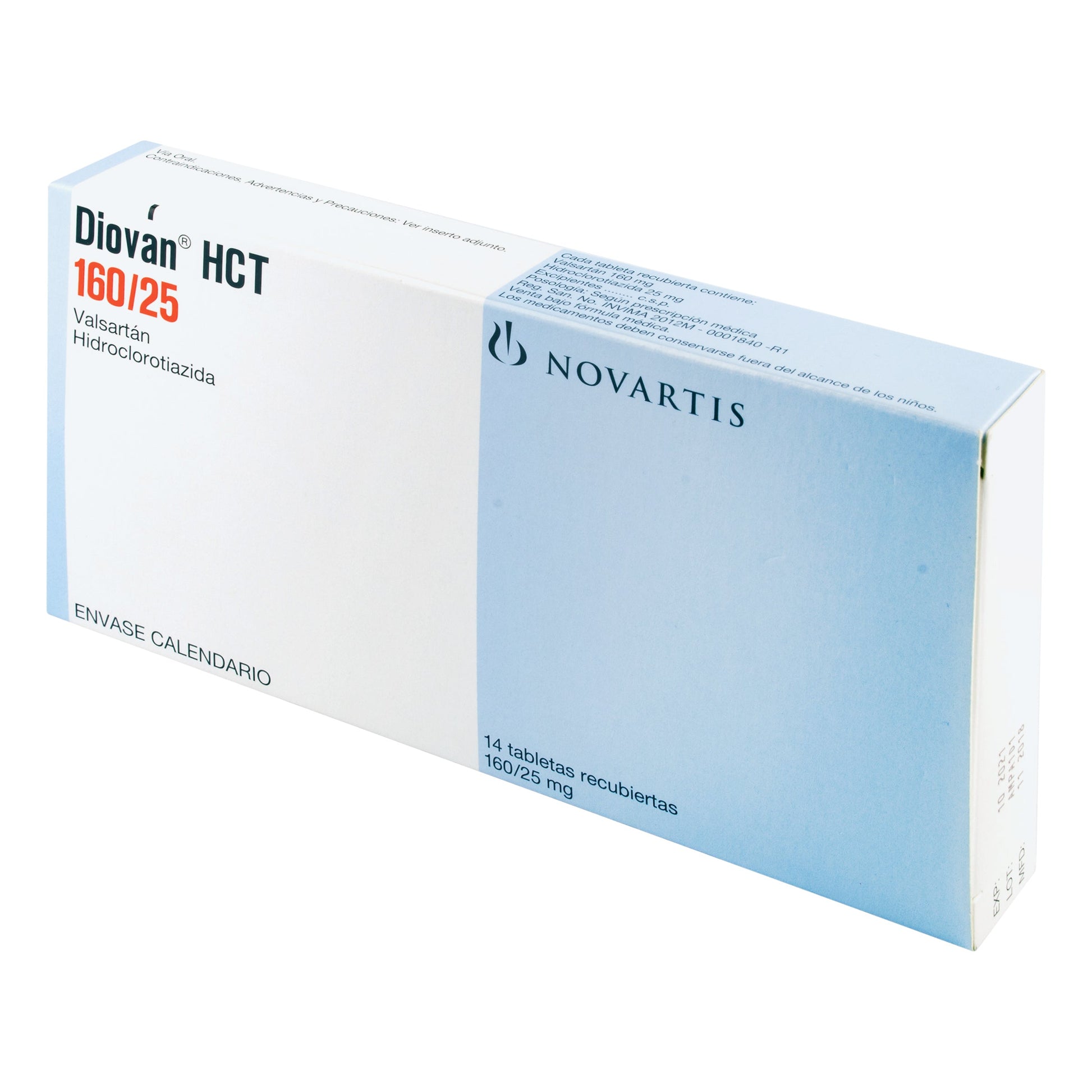 Diovan Hct 160/25 mg 14 Tbs
