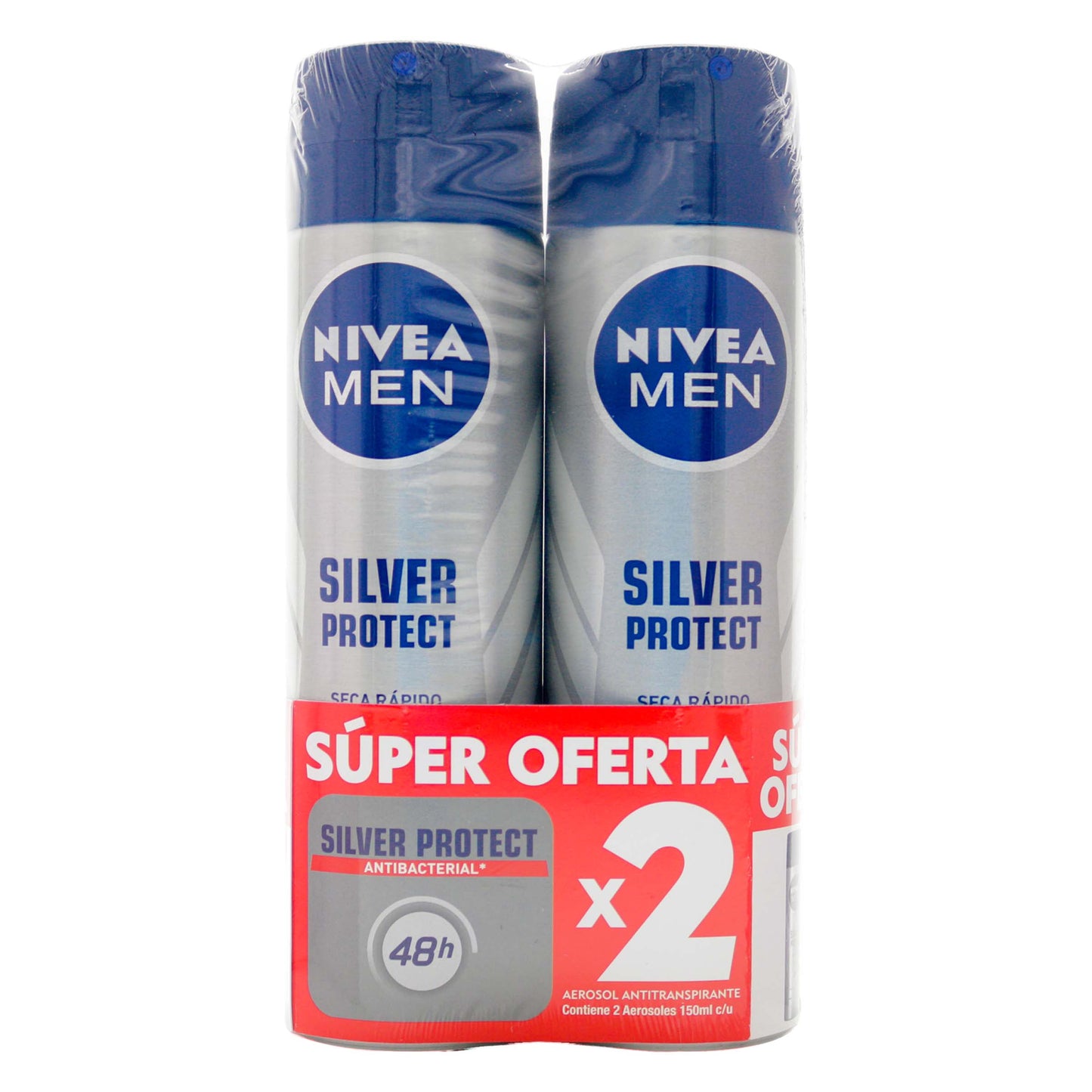 2 Desodorante   Nivea Men Silver ProtectorT 150 ml